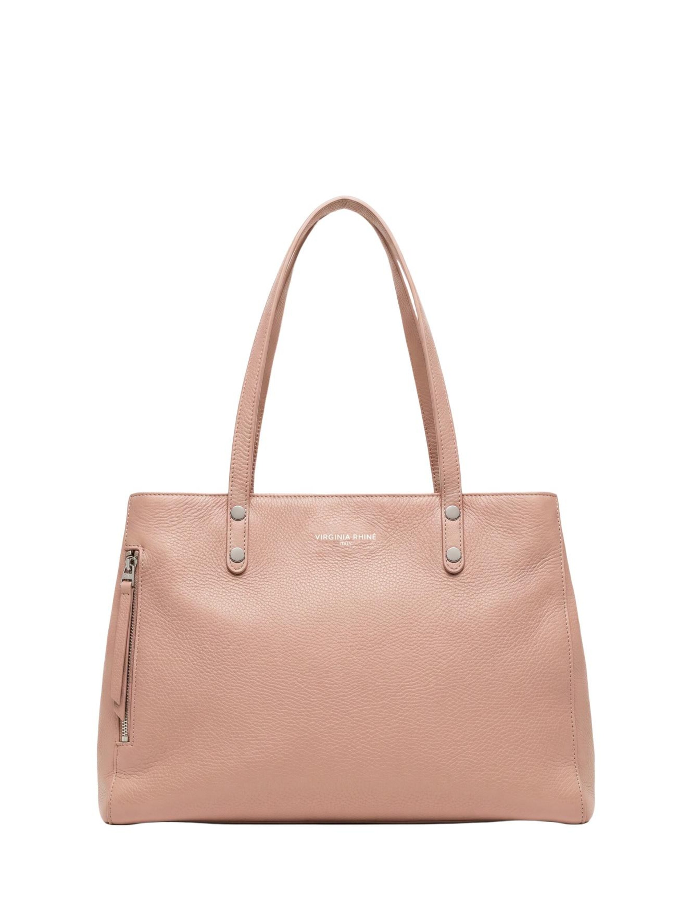 Borsa a spalla 'Borsa a Spalla Pelle Genuina Virginia Rhinè 36x27 cm' di Virginia Rhinè in rosa: frontale