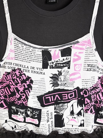 Desigual T-Shirt 'Cruella Disney' in Schwarz