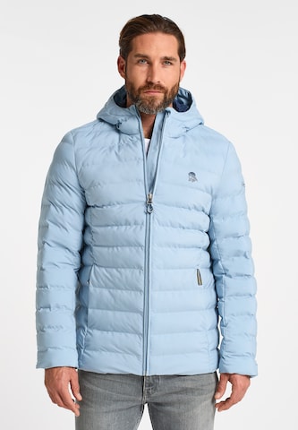 Schmuddelwedda Between-Season Jacket in Blue: front