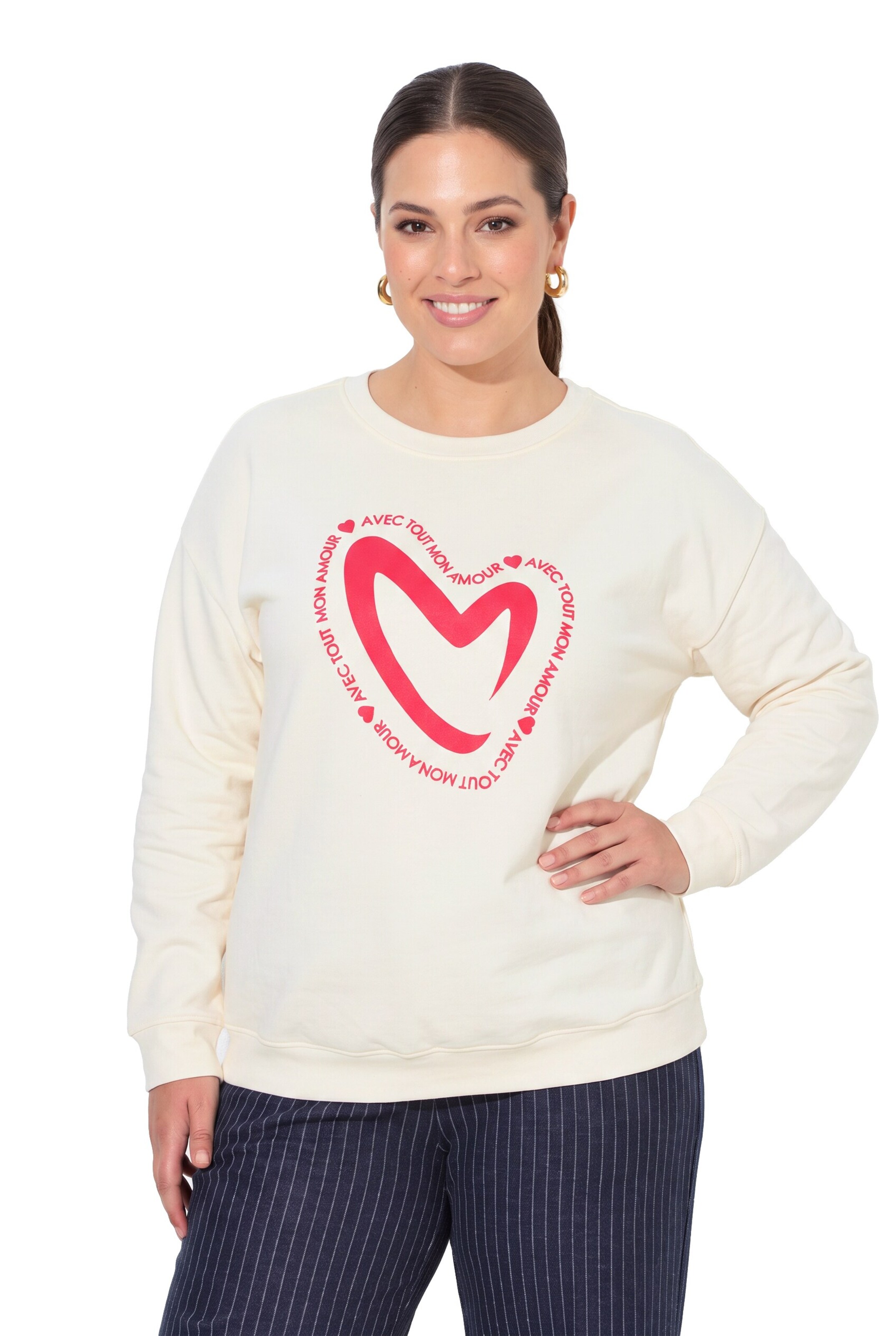MIAMODA Sweatshirt in Beige: voorkant