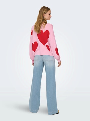 ONLY Pulóver 'ONLMONTANA' - rózsaszín