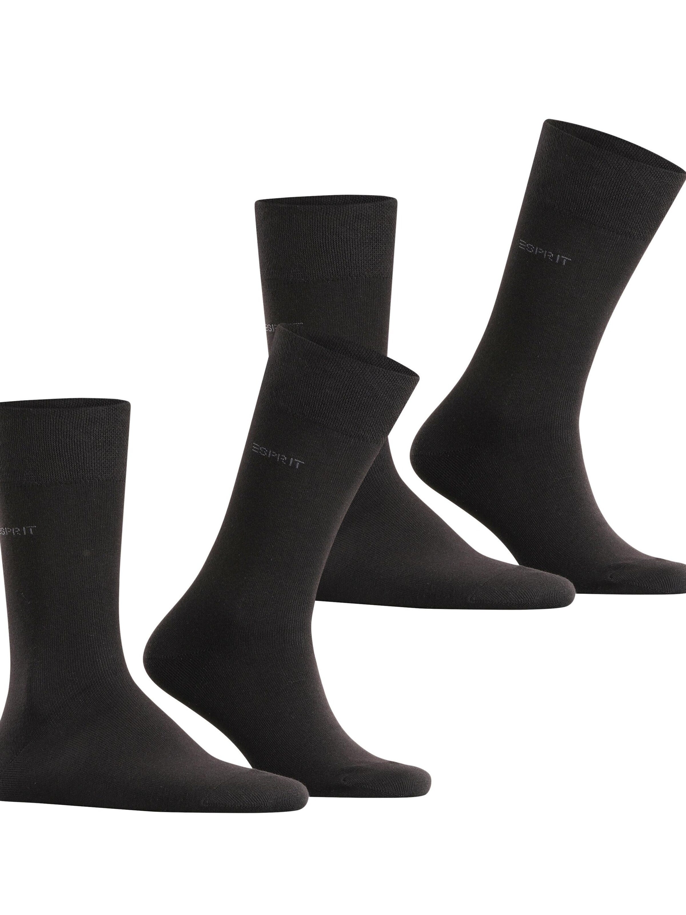 ESPRIT Socks 'Basic Easy 2-Pack' in Black: front