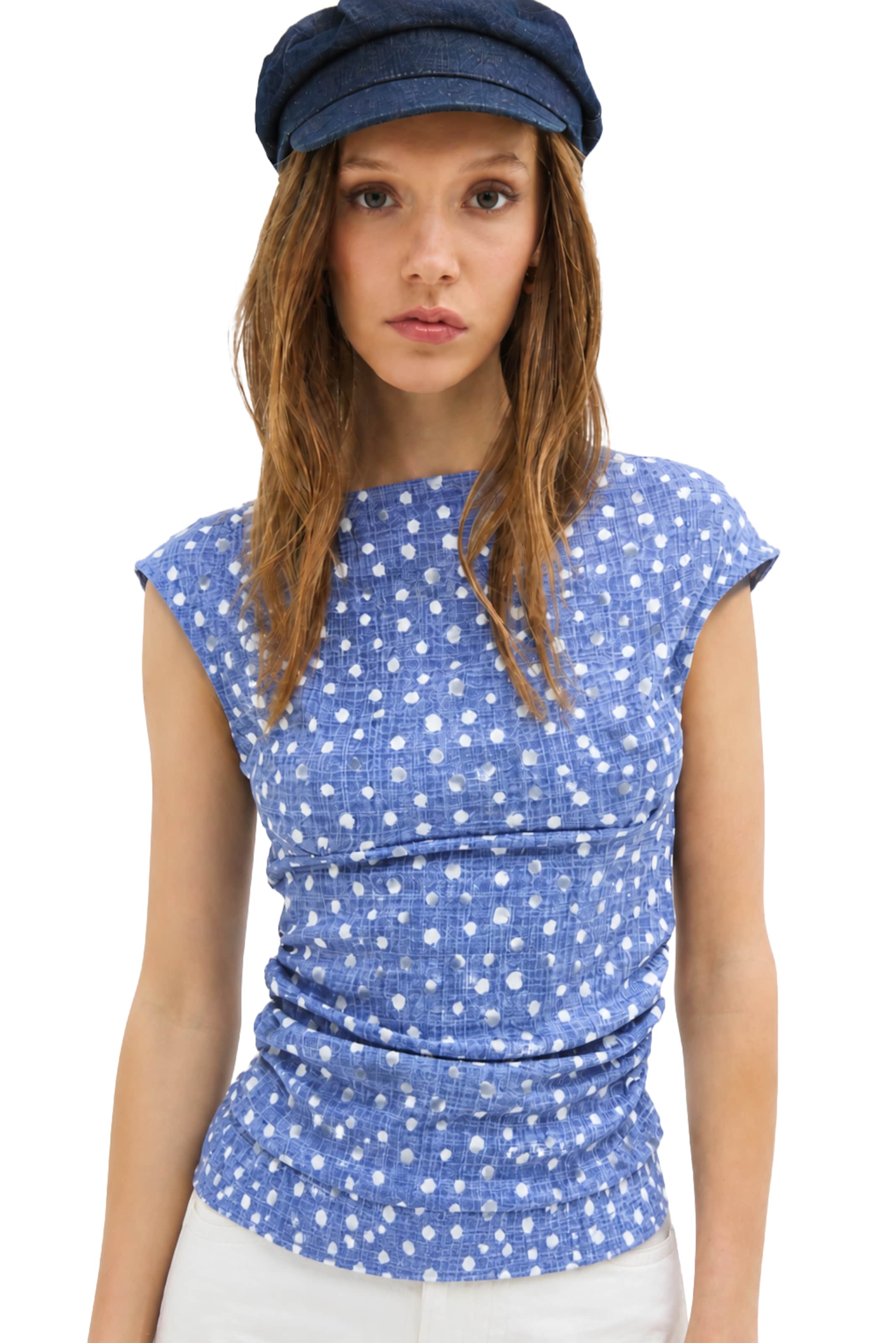 No Matter What Blouse in Blue: front