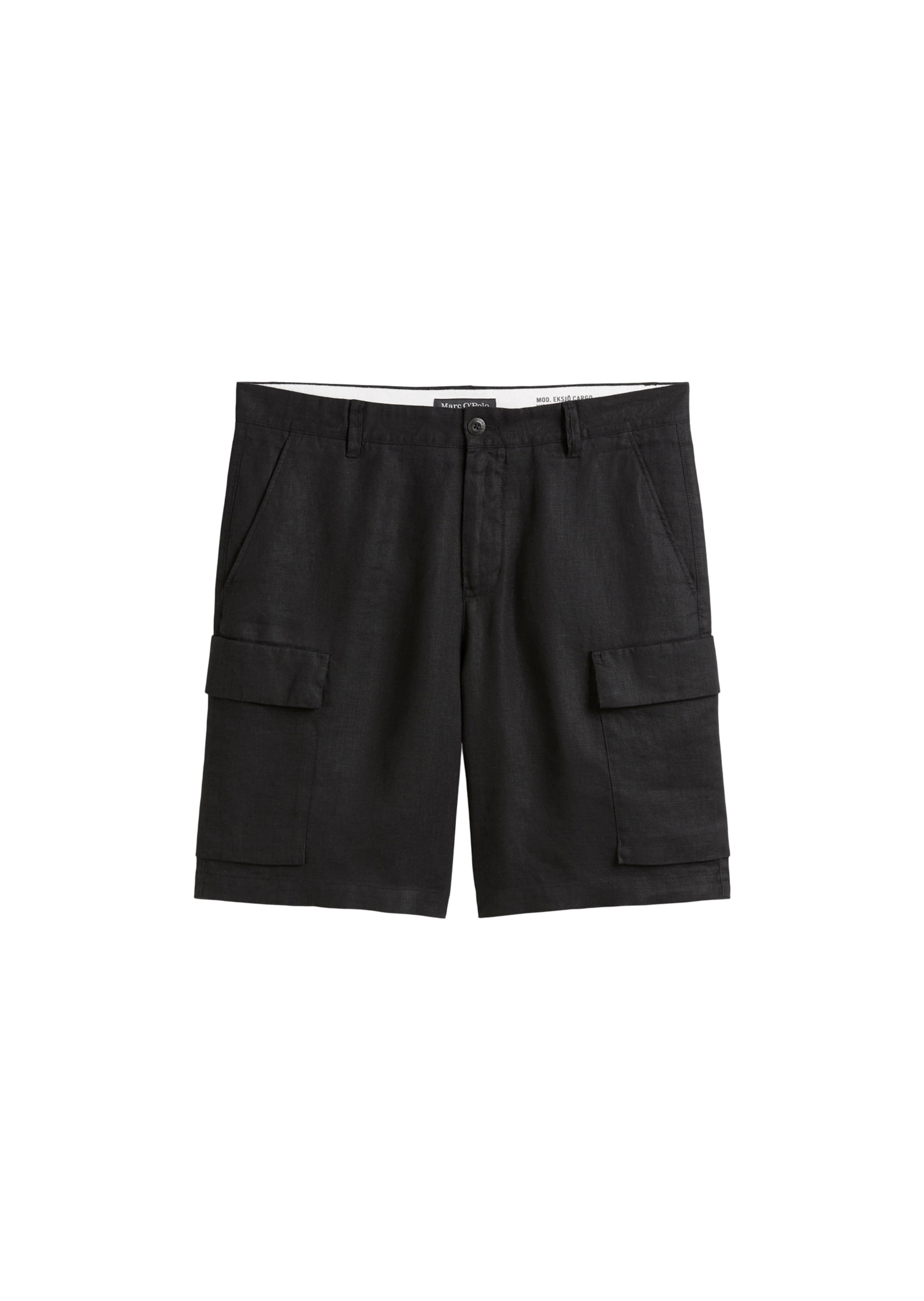 Loosefit Pantalon cargo Marc O'Polo en noir : devant