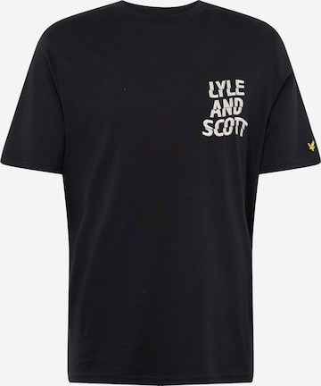 Lyle & Scott Tričko – černá: přední strana