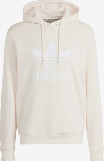 ADIDAS ORIGINALS Sweatshirt 'Adicolor Classics Trefoil' em bege claro / branco, Vista do produto