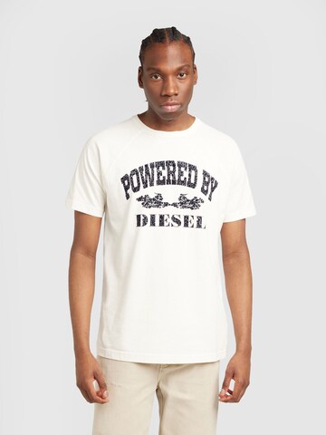 T-Shirt 'T-RUST' DIESEL en blanc : devant