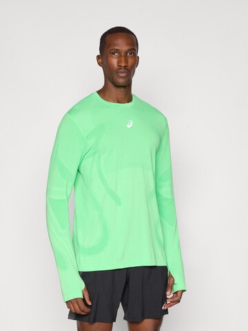 ASICS Funktionsshirt 'ROAD' in Grün: Vorderseite