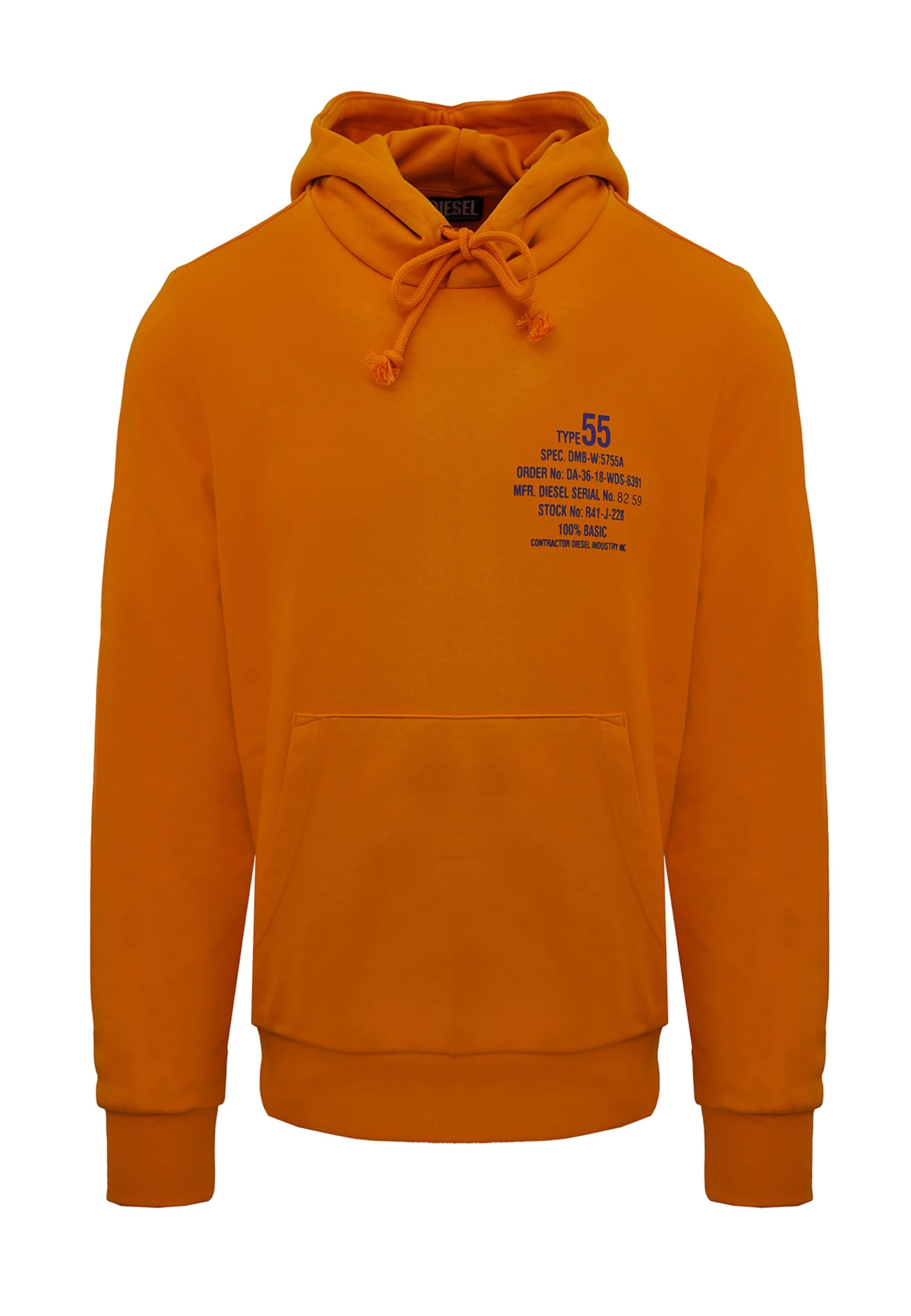 Felpa 'Sienna' di DIESEL in arancione: frontale