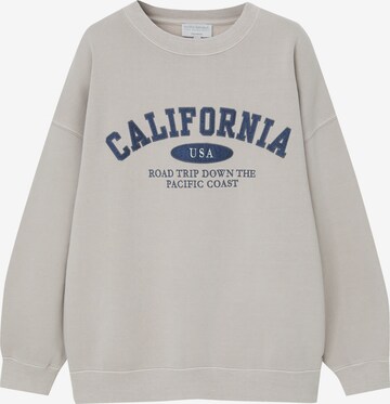 Pull&Bear Sweatshirt in Beige: front