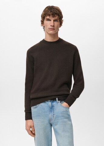 MANGO MAN Sweater 'lory' in Brown: front
