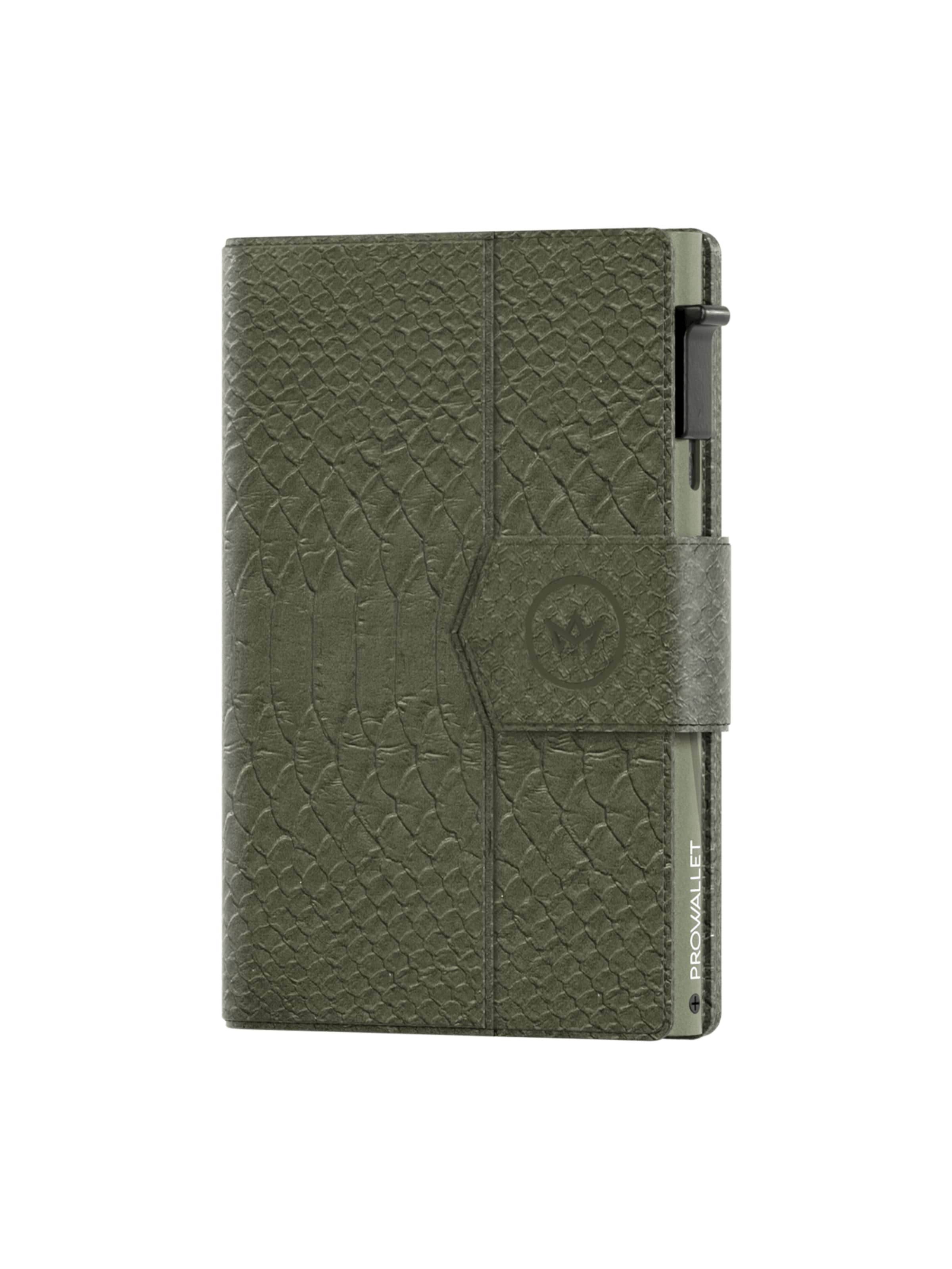 Prowallet Wallet 'Pasjeshouder Plus Snake' in Green: front