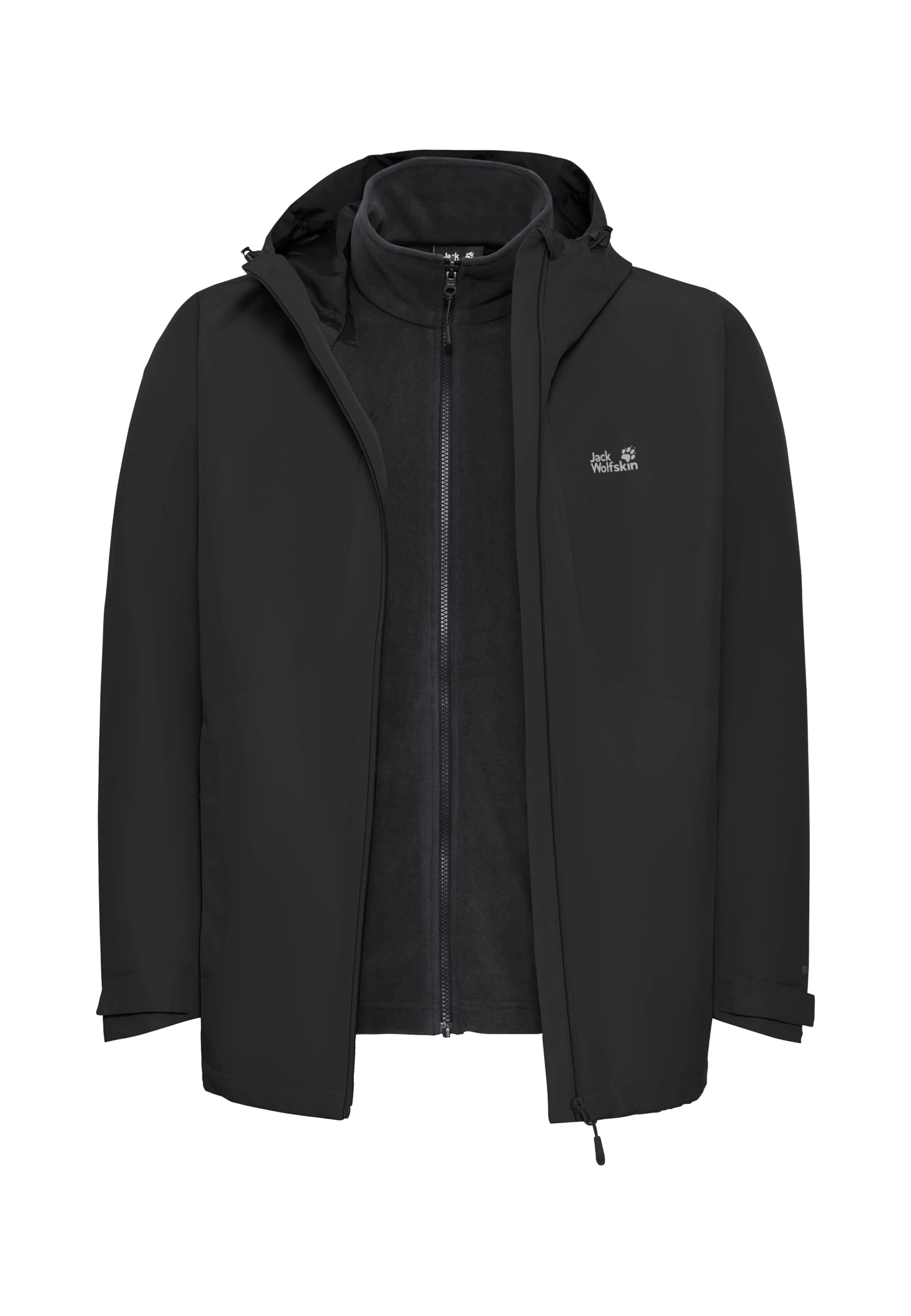 JACK WOLFSKIN Куртка в спортивном стиле 'Stonetrail' в Черный: спереди