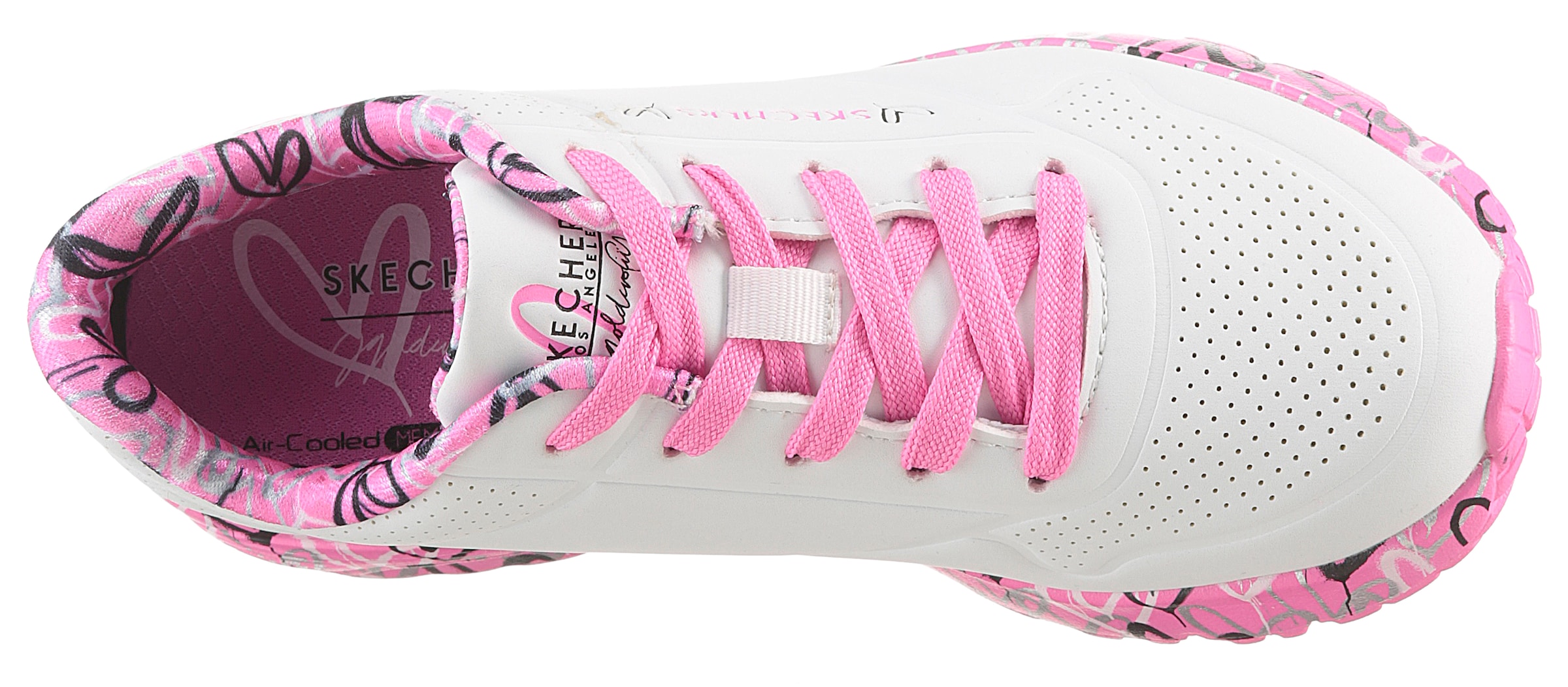 SKECHERS Sneaker 'Uno Lite - Lovely Luv' in Weiß