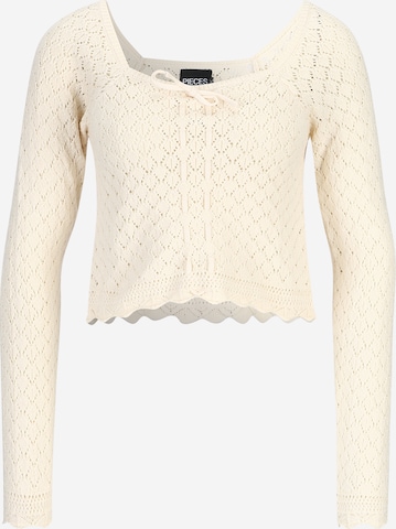 Pieces Petite Sweater 'JUDY' in Beige: front