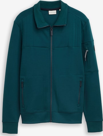 TOM TAILOR Sweatjacke in Grün: Vorderseite