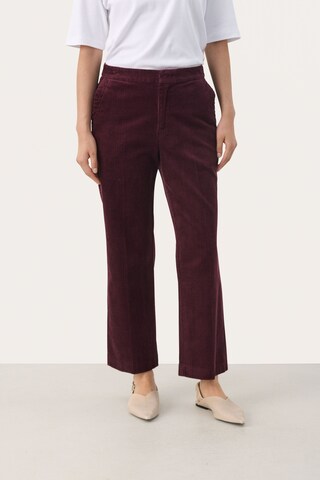Part Two Flared Trousers 'Mishas' in Red: front