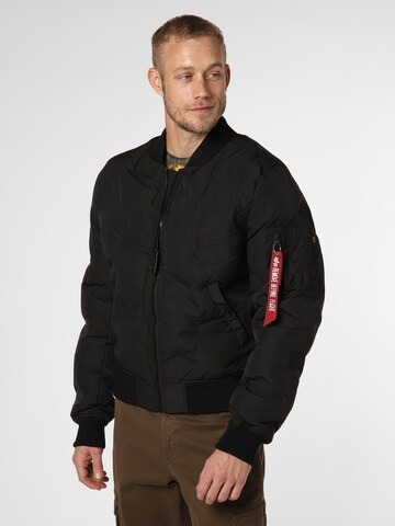 ALPHA INDUSTRIES Φθινοπωρινό και ανοιξιάτικο μπουφάν 'MA-1' σε μαύρο: μπροστά