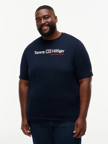 Tommy Hilfiger Big & Tall Tričko – modrá: přední strana