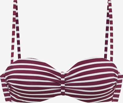 VENICE BEACH Bikinitoppi koossa 75/C värissä viininpunainen / valkoinen, Tuotenäkymä