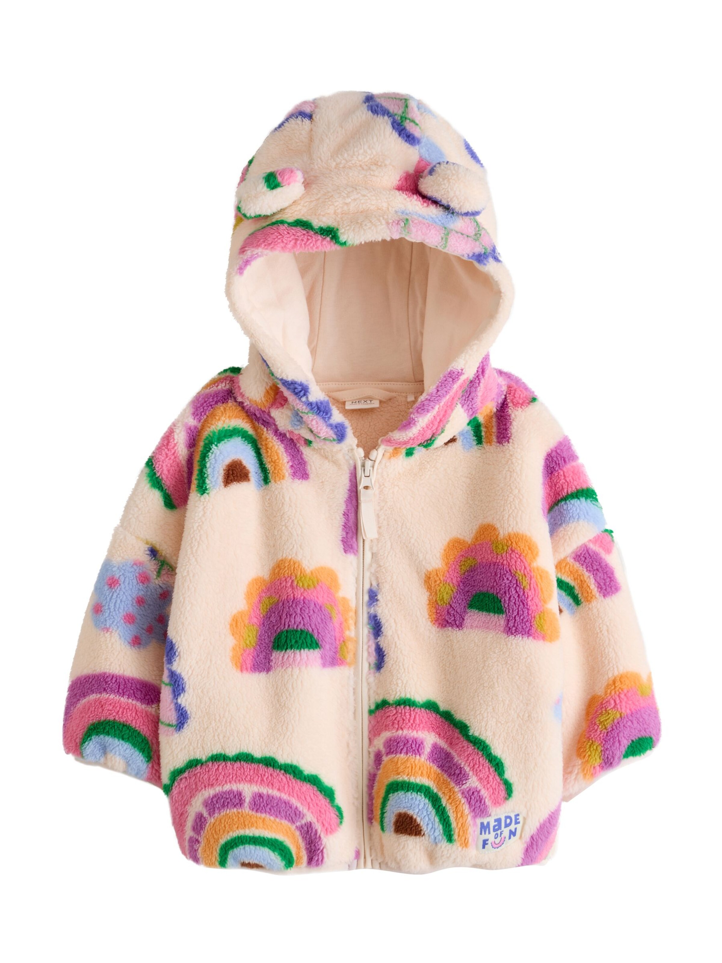 Next Fleece jas in Beige: voorkant