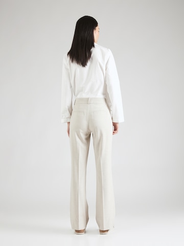 FIVEUNITS Flared Trousers with creases 'Clara' in Beige