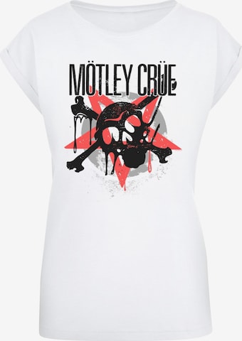 Merchcode Shirt 'Motley Crue - Montage Skull' in White: front