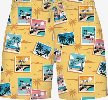 Shorts de bain WESTMARK LONDON en jaune : devant