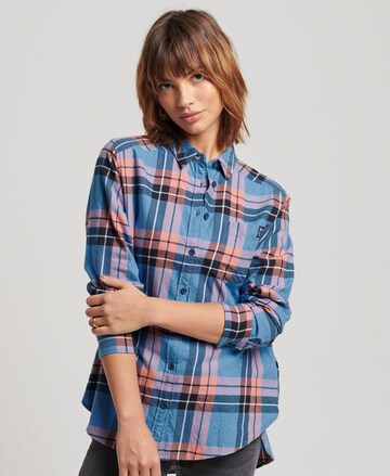 Superdry Blouse in Blauw: voorkant