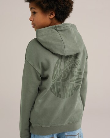 Sweat WE Fashion en vert : devant