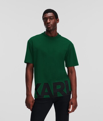 Karl Lagerfeld Bluser & t-shirts ' Bold Hem Relaxed ' i grøn: forside
