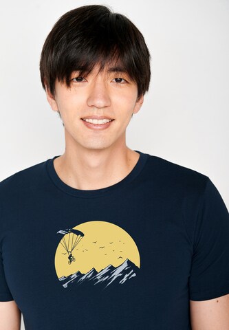 GREENBOMB Shirt 'Nature Sky Bike' in Blue
