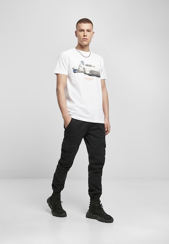 Tricou 'Weekend Wolf' de la Mister Tee pe alb