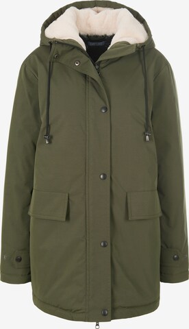 DAY.LIKE Between-Seasons Parka in Green: front
