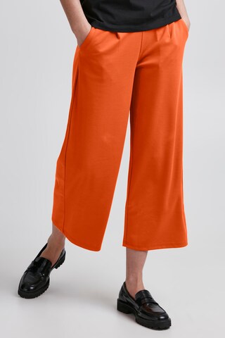 Wide Leg Pantalon à pince 'KATE' ICHI en orange : devant