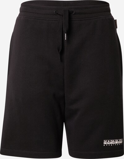 Pantaloni 'BOX' NAPAPIJRI pe negru / alb, Vizualizare produs