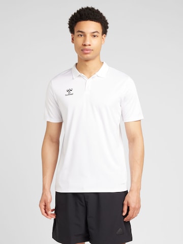 Hummel Λειτουργικό μπλουζάκι 'Essential' σε λευκό: μπροστά