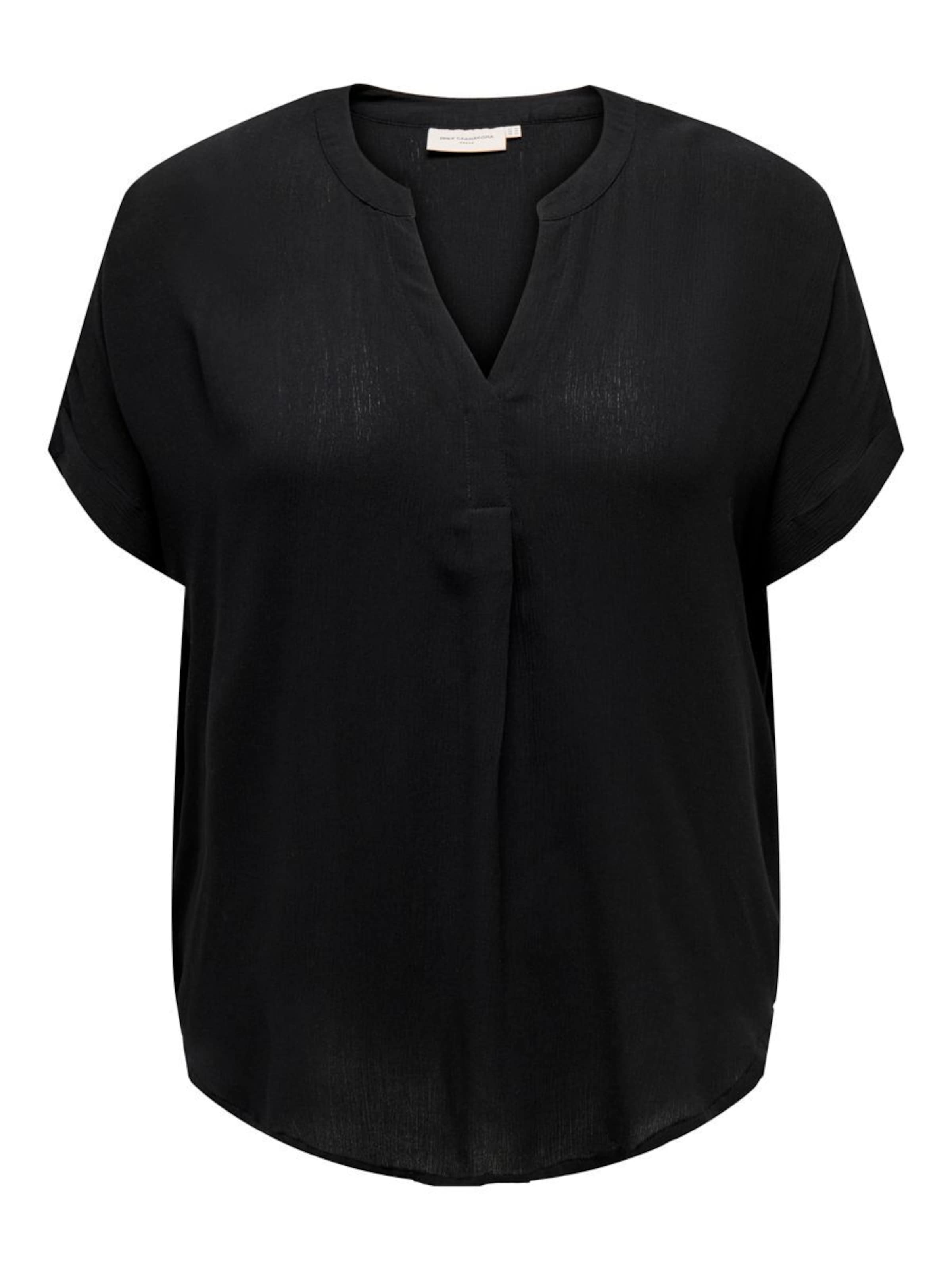 ONLY Carmakoma - Blusa en negro: frente