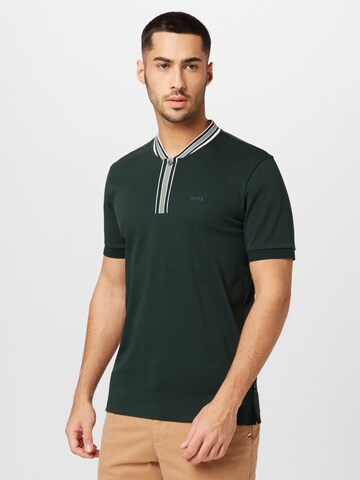 Tricou 'Pratt 10' de la BOSS Black pe verde: față