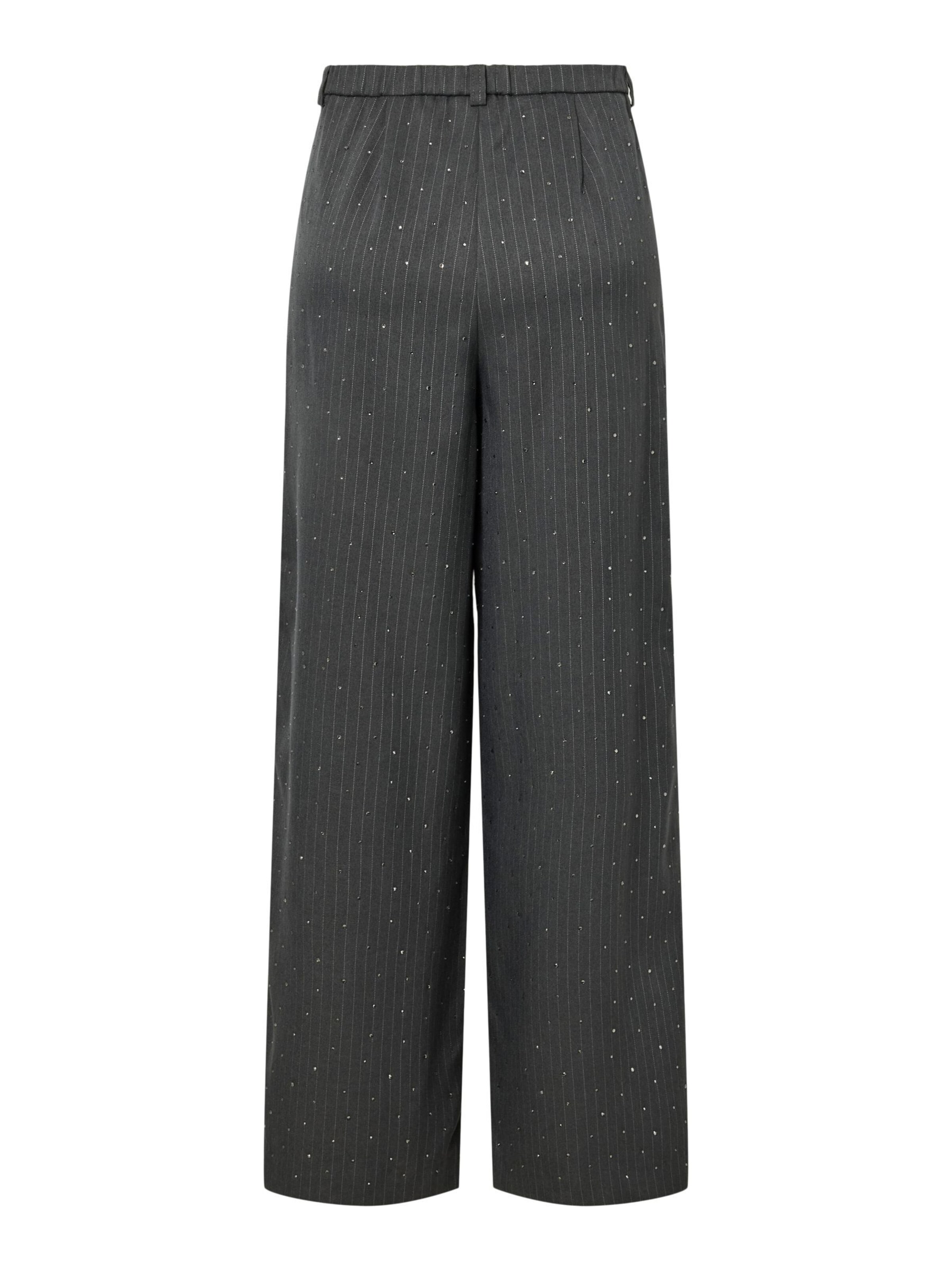 PIECES Wide leg Broek 'PCFalka' in Grijs