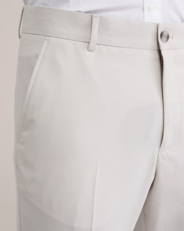 WE Fashion Slimfit Spodnie w kant w kolorze biały