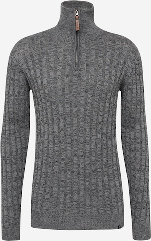 INDICODE JEANS Pullover 'Rufus' in Grau: predná strana