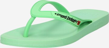 DIESEL T-Bar Sandals 'SA-KAUAY' in Green: front