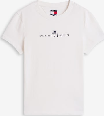 Tommy Jeans Tričko 'ESS' - Biela: predná strana