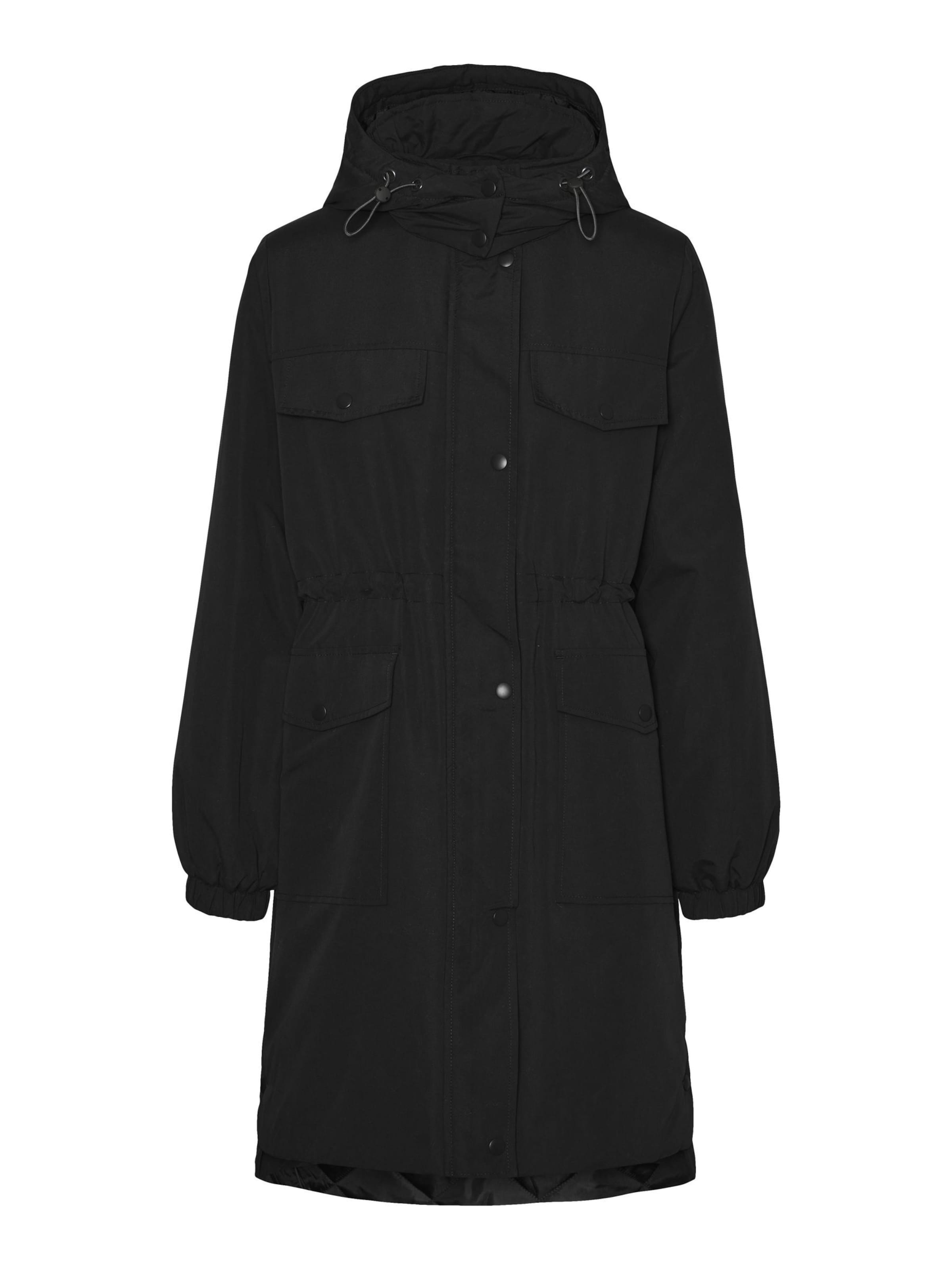 VERO MODA Winterparka 'ROANE' in Zwart: voorkant