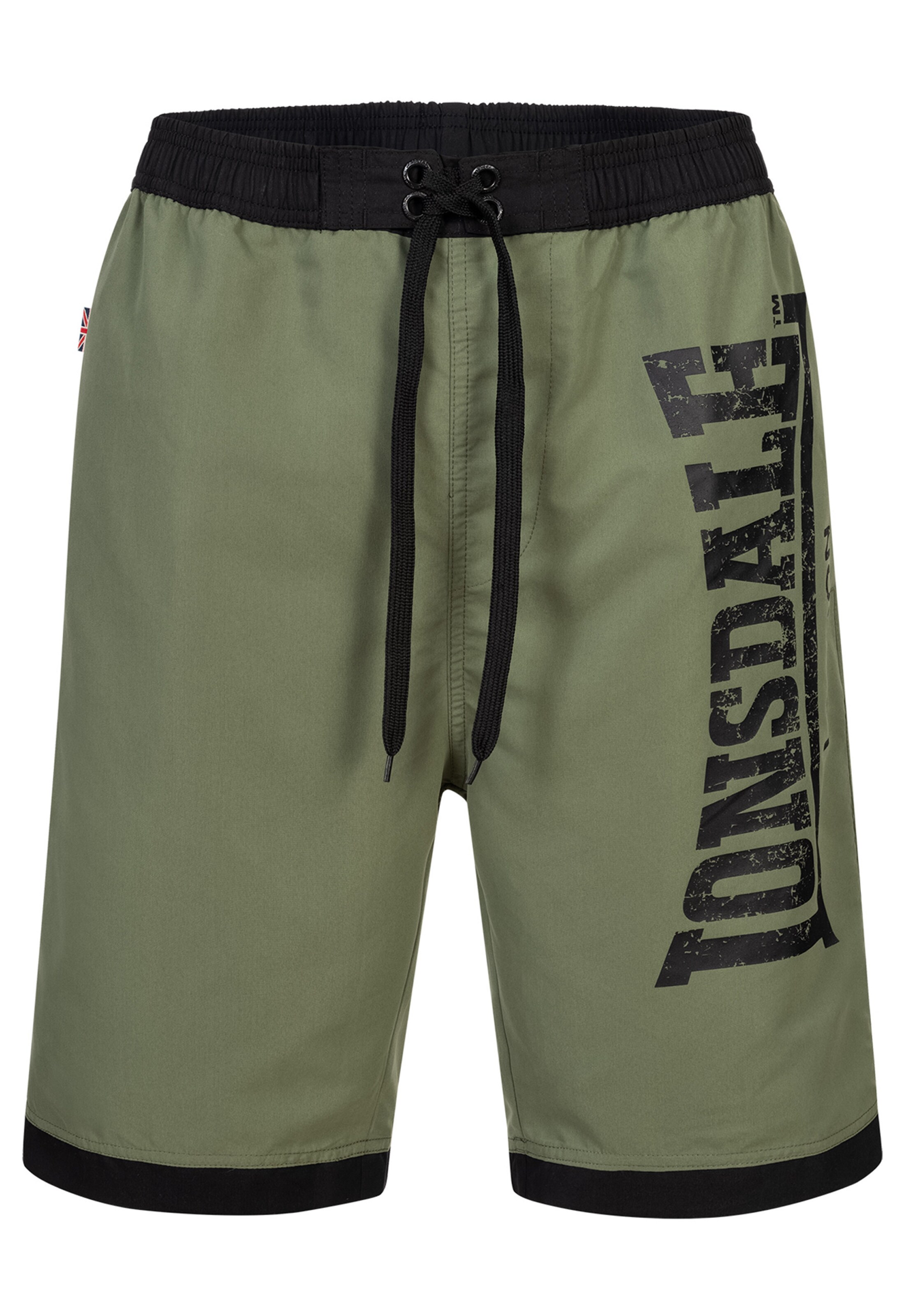 Shorts de bain 'Clennell' LONSDALE en vert : devant