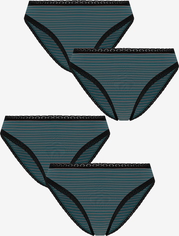 Albero Natur Panty 'Bio-Baumwoll-Slip mit Spitze – 4er Pack' in Green: front