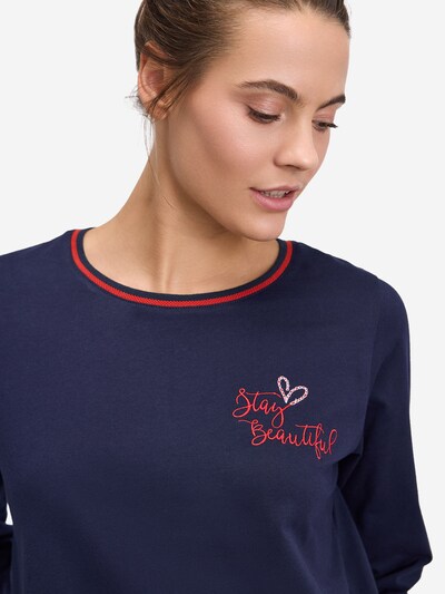 Goldenbay Pyjama 'Magnolia' in dunkelblau / rot / weiß, Produktansicht