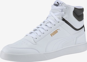 PUMA High-Top Sneakers in White: front