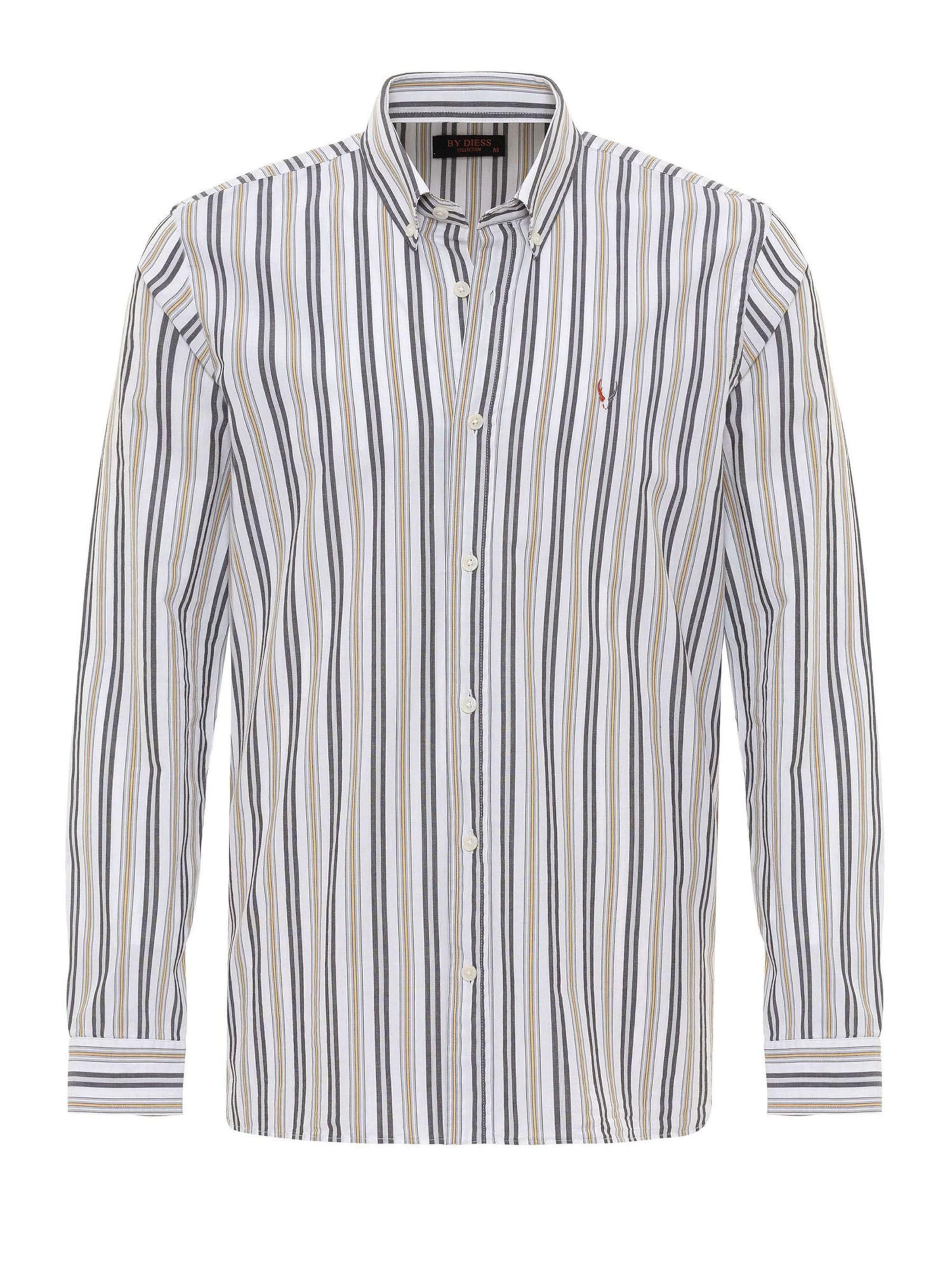 By Diess Collection Рубашка в Желтый / Антрацитовый / Светло-серый / Белый, Обзор товара